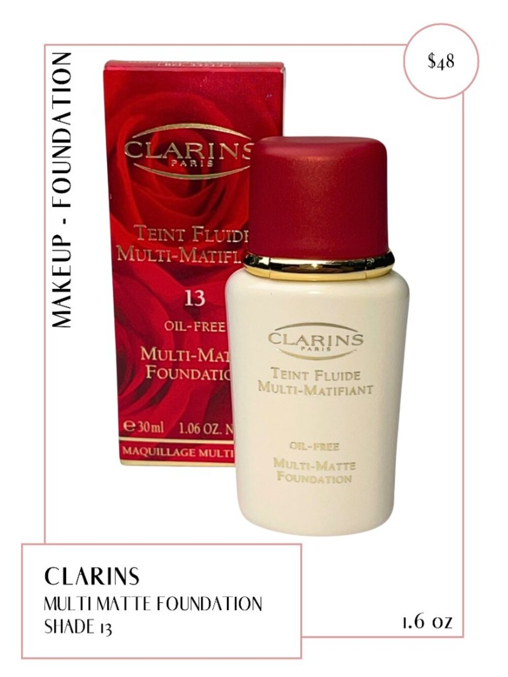 Clarins Multi Matte Foundation - Shade 13